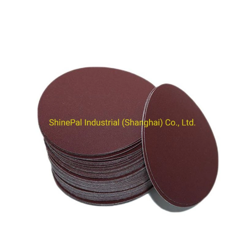 125mm redonda de color rojo marr&#243;n papel de lija abrasiva para el alquiler de pulido con agujeros