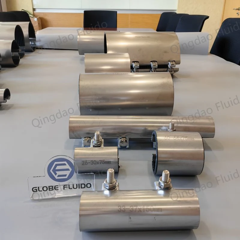  Abrazaderas de reparaci&#243;n de acero inoxidable semicircular para fugas en tuber&#237;as
