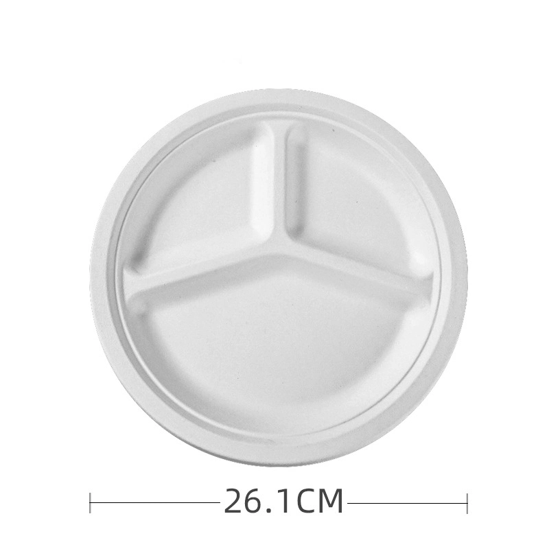 9 pulgadas de bagazo de la placa de pasta de papel desechables biodegradables placa redonda platos para cenar