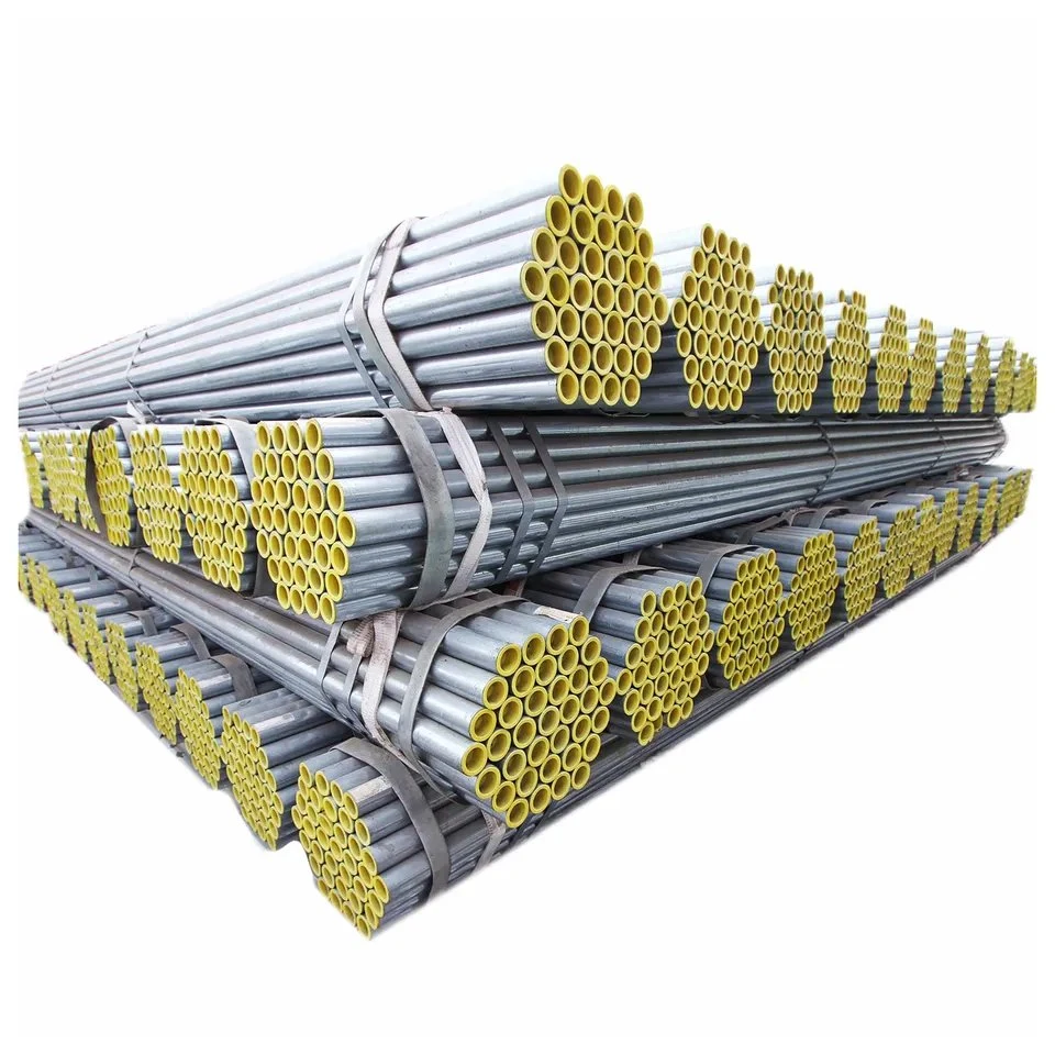  Andamio tubo soldado 1.5inch Sch40/ST42/ST37 Pre-Galvanized Andamio Tubo de acero redondo REG
