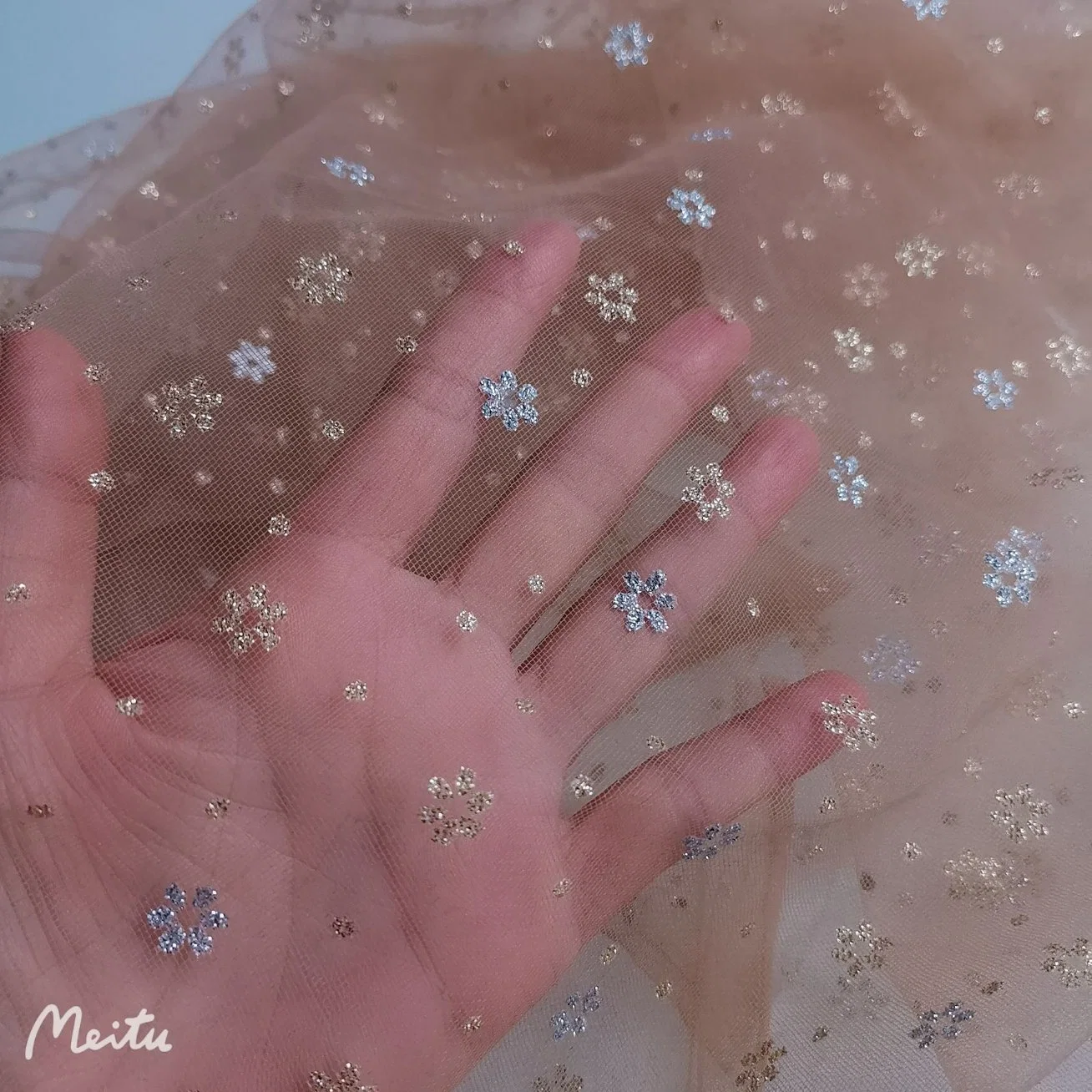Malla brillante brillante brillante Bridal brillante Sky Star tela de tul brillante Para vestir