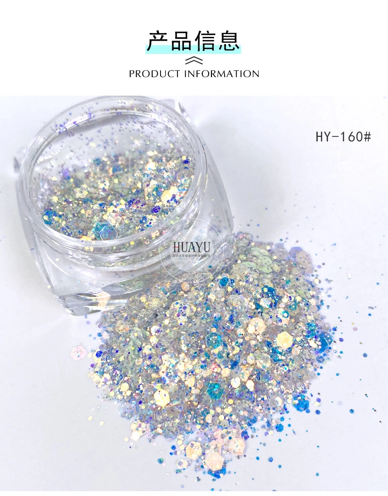  Polvo brillante brillante brillante brillante de la mezcla Tama&#241;o para cosm&#233;tico