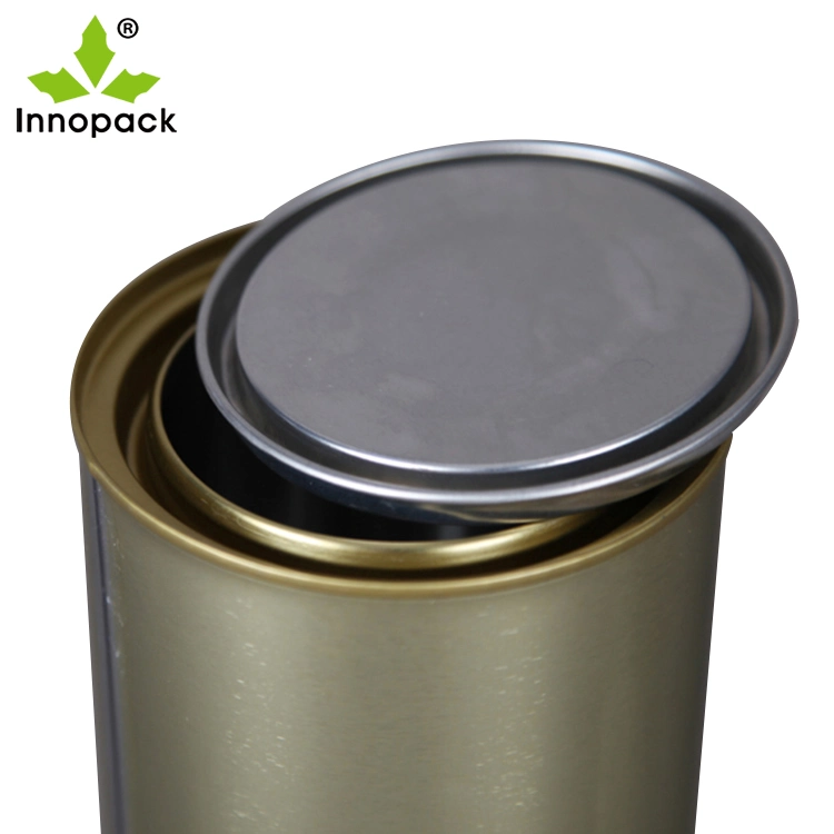 Impreso redonda 1/2 pinta las latas de pintura met&#225;lica con tapas