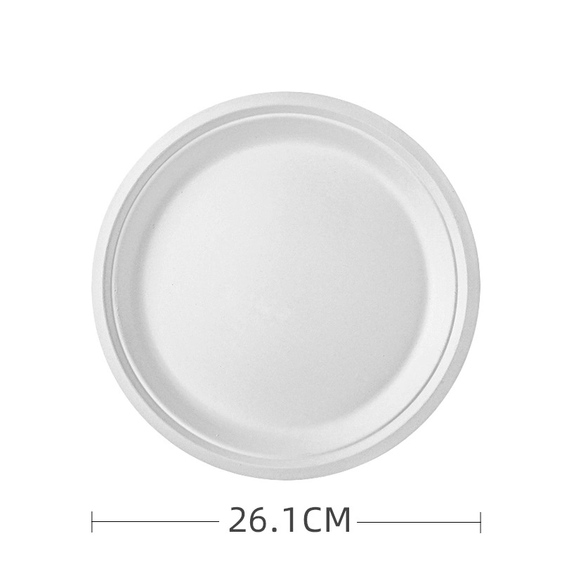 9 pulgadas de bagazo de la placa de pasta de papel desechables biodegradables placa redonda platos para cenar