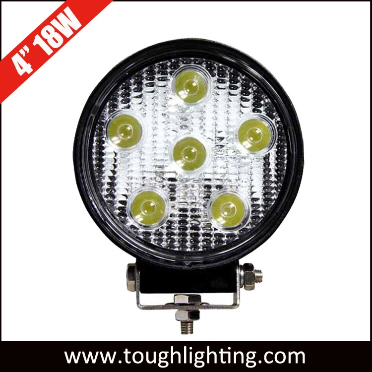  12V de 4 pulgadas de 18W Offroad LED redonda de las luces de trabajo carretilla