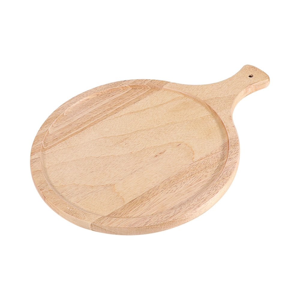 Cuchillo para pizza con forma redonda de madera para cortar pizza Bandeja de ganchos de placa