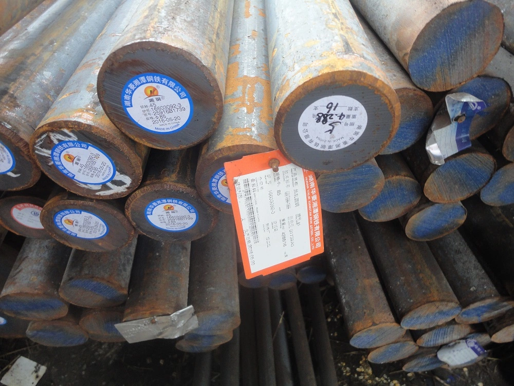 AISI 1045 C45 En8 DIN1.1191 Non-Alloy Acero al carbono Egineering Media Barra de acero