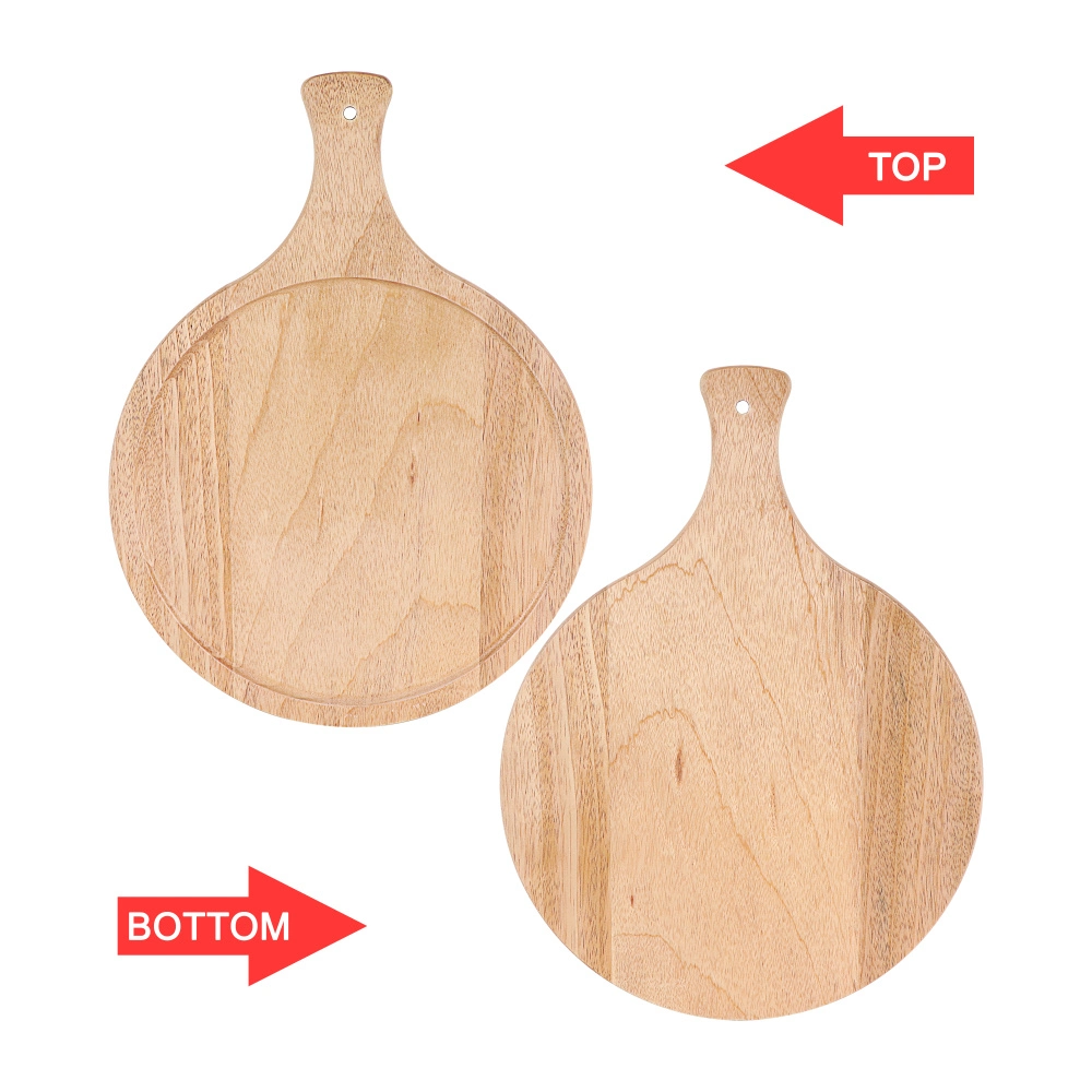 Cuchillo para pizza con forma redonda de madera para cortar pizza Bandeja de ganchos de placa