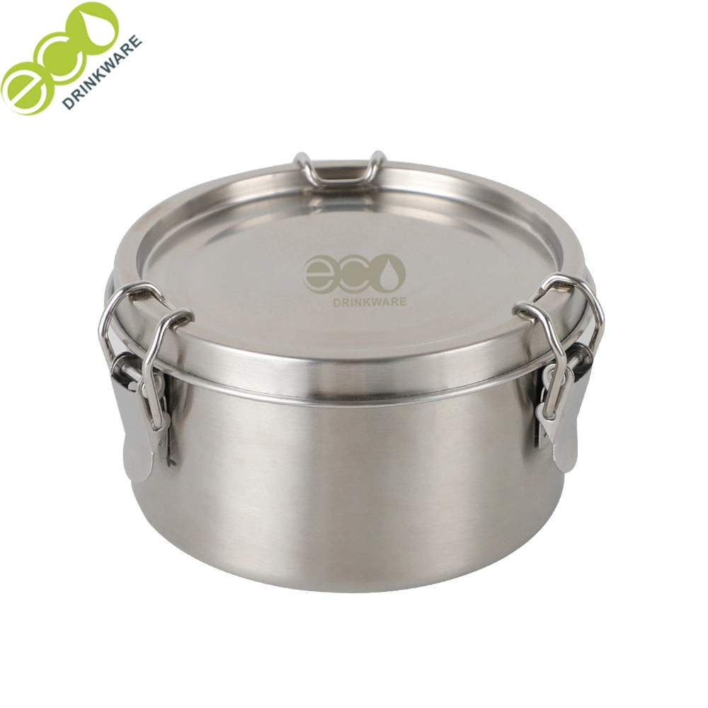  GF007 2000ml ronda mayorista Acero Inoxidable 304 contenedores de comida Lunch box