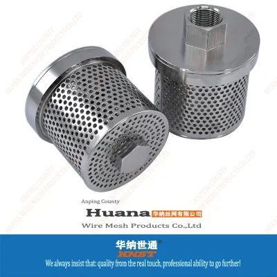 Tubo filtrante perforato in acciaio inox AISI 304 con foro di punzonatura