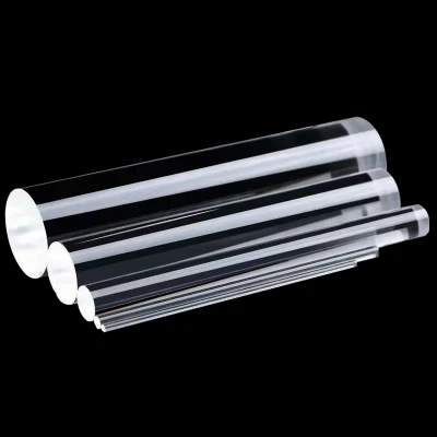Barra di vetro trasparente personalizzata in quarzo leggero/flusso elevata resistenza alle temperature elevata Trasmittanza della luce