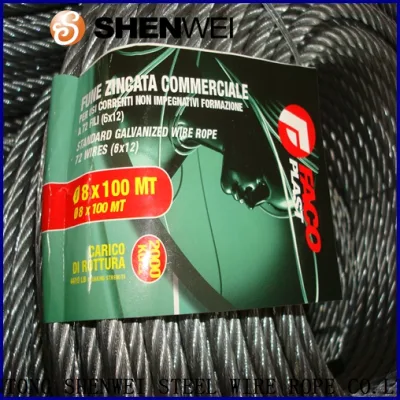 Cavo per corda in acciaio da 6mm PVC Cina 2 mm 1.5mm 2.5mm 304 acciaio inossidabile 10mm 12mm