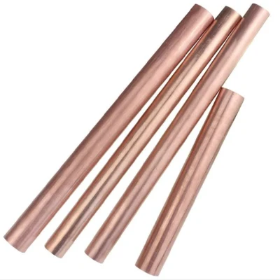 Morsetto per asta di terra in rame puro al 99.9% con messa a terra in acciaio rivestito in rame Barra rotonda in rame da 6 mm, 3 m