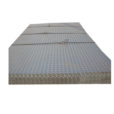 Foglio a scacchi nero A36 Diamante rotondo Bean edificio in ferro a scacchi Materiali modello di caduta laminata a caldo S235JR S275jr SS400 Q235B a scacchi Piastra in acciaio