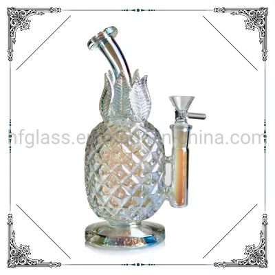 7.8 pollici olografico arcobaleno olio Rubbler Rigs ananas in linea diffuso PERC soffiato a mano Cina all&prime;ingrosso tubo di acqua di vetro fumatore di pipe