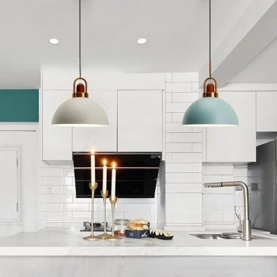 Modern Cafe semicircolare Pendan Camera da letto luce cucina soggiorno casa Lampada a sospensione Arc Globe (WH-AP-435)