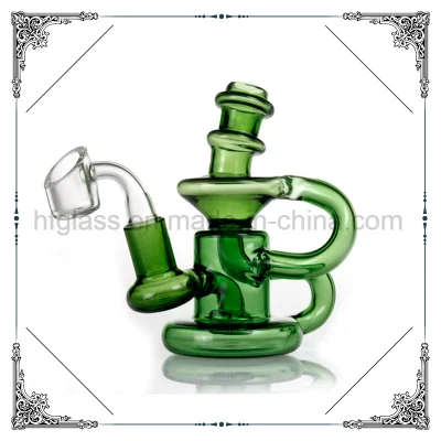 Klein Recycler 14 mm lucido quarzo Banger Nail vetro fumo acqua Tubi olio DAB Rigs
