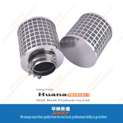 304 tubo filtrante perforato in acciaio inox/tubo perforato in metallo/tubo filtrante perforato