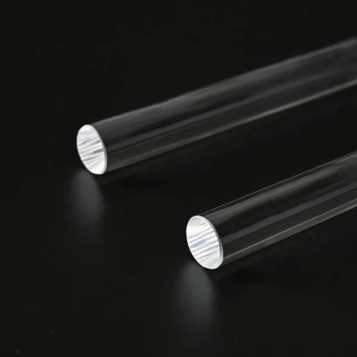 Barra di vetro trasparente personalizzata in quarzo leggero/flusso elevata resistenza alle temperature elevata Trasmittanza della luce