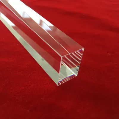 Elevata resistenza alle temperature purezza Personalizza vetro al quarzo in silice trasparente quadrata Asta per guida UV