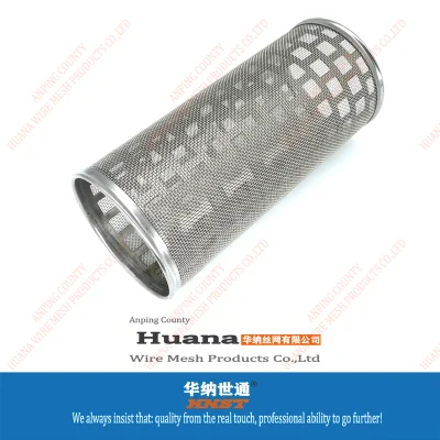 Filtro in acciaio inox a maglia con foro rotondo filtro in metallo con tubo perforato Tubo del cilindro