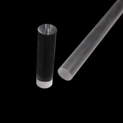 Barra di vetro trasparente personalizzata in quarzo leggero/flusso elevata resistenza alle temperature elevata Trasmittanza della luce