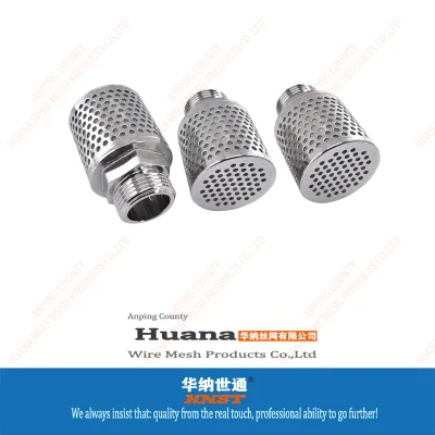 Tubo filtrante perforato in acciaio inox AISI 304 con foro di punzonatura