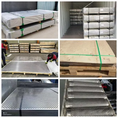 Fornitura in fabbrica di punzonatura esagonale rotonda personalizzata in acciaio inox verniciato a polvere Pannello a taglio in acciaio lamiera perforata