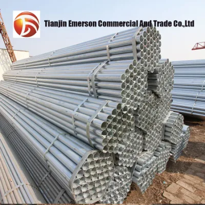 Tubo zincato Stk400 STK500/JIS G 3444 Gi da 1.5 pollici acciaio Tubo a parete sottile con tubo rotondo