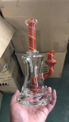 8-inch vetro rosso fumo tubo Hookah tubo scorta con Alta qualità