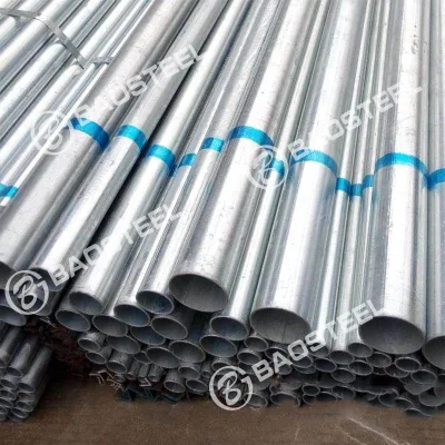 Materiale strutturale da costruzione ASTM A53/A36 ferro rotondo Gi immerso a caldo Tubo in acciaio zincato