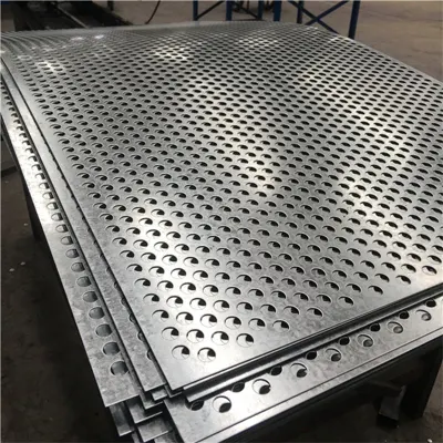 Foro quadrato rotondo acciaio dolce taglio laser metallo zincato perforato Piastre di stampaggio