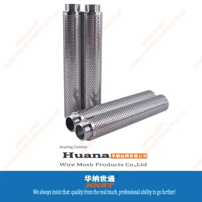 304 tubo filtrante perforato in acciaio inox/tubo perforato in metallo/tubo filtrante perforato