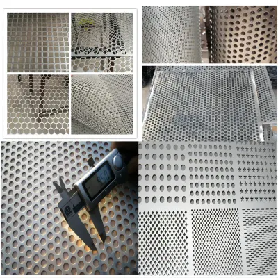 Acciaio inox 304 316L 310S 321 micron Foro fustellato metallo Mesh/ 1mm 2mm 3mm Perforated Mesh Pannelli foglio decorativo rotondo Piastra