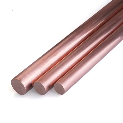 Morsetto per asta di terra in rame puro al 99.9% con messa a terra in acciaio rivestito in rame Barra rotonda in rame da 6 mm, 3 m