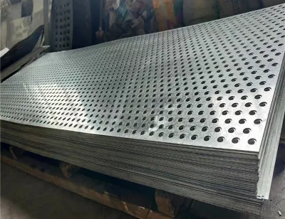 Foro quadrato rotondo acciaio dolce taglio laser metallo zincato perforato Piastre di stampaggio