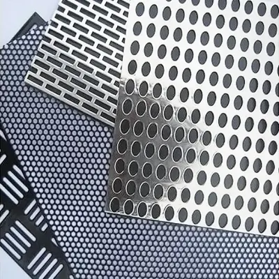 Piastra in metallo perforata in acciaio inox 304 con foro rotondo piccolo