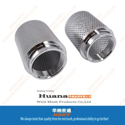 304 tubo filtrante perforato in acciaio inox/tubo perforato in metallo/tubo filtrante perforato