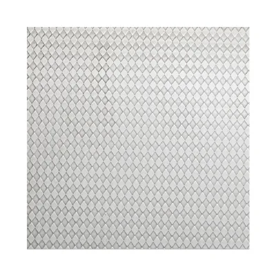 Piastra in acciaio inox a scacchi diamantati a tombolo rotondo 301 303