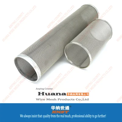 Filtro in acciaio inox a maglia con foro rotondo filtro in metallo con tubo perforato Tubo del cilindro