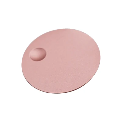 Parti di stampaggio per lamiere personalizzate Lancette rotonde in alluminio inox Targhetta in acciaio con un foro per etichetta PET