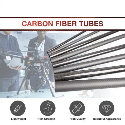 Tubi di raccordo in fibra di carbonio quadrati con tubo rotondo