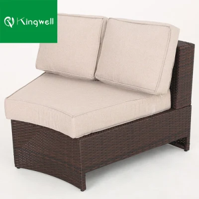 Foshan Commercio all&prime;ingrosso Mobili esterni patio semi-circolare Rattan Set divano Ottomano Con qualità garantita