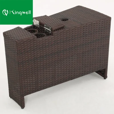 Foshan Commercio all&prime;ingrosso Mobili esterni patio semi-circolare Rattan Set divano Ottomano Con qualità garantita