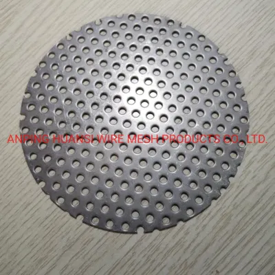 Piastra in metallo perforata in acciaio zincato stampato con foro rotondo
