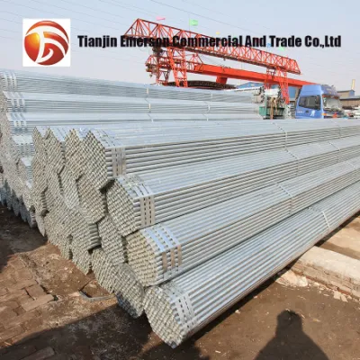 Tubo zincato Stk400 STK500/JIS G 3444 Gi da 1.5 pollici acciaio Tubo a parete sottile con tubo rotondo