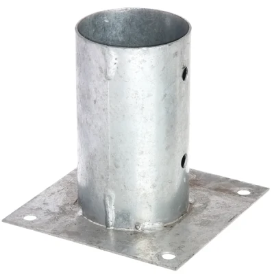 Supporto per colonnina rotonda su piastra Ø 10.1 x 15 cm - fabbrica
