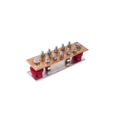 Kit barra di messa a terra montata a parete-barra di collegamento in rame 7.88&quot;X2.36&quot;X. 157&quot; con posizioni terminali da 1/4&quot; e piedini isolanti per barra di distribuzione in materiale UL