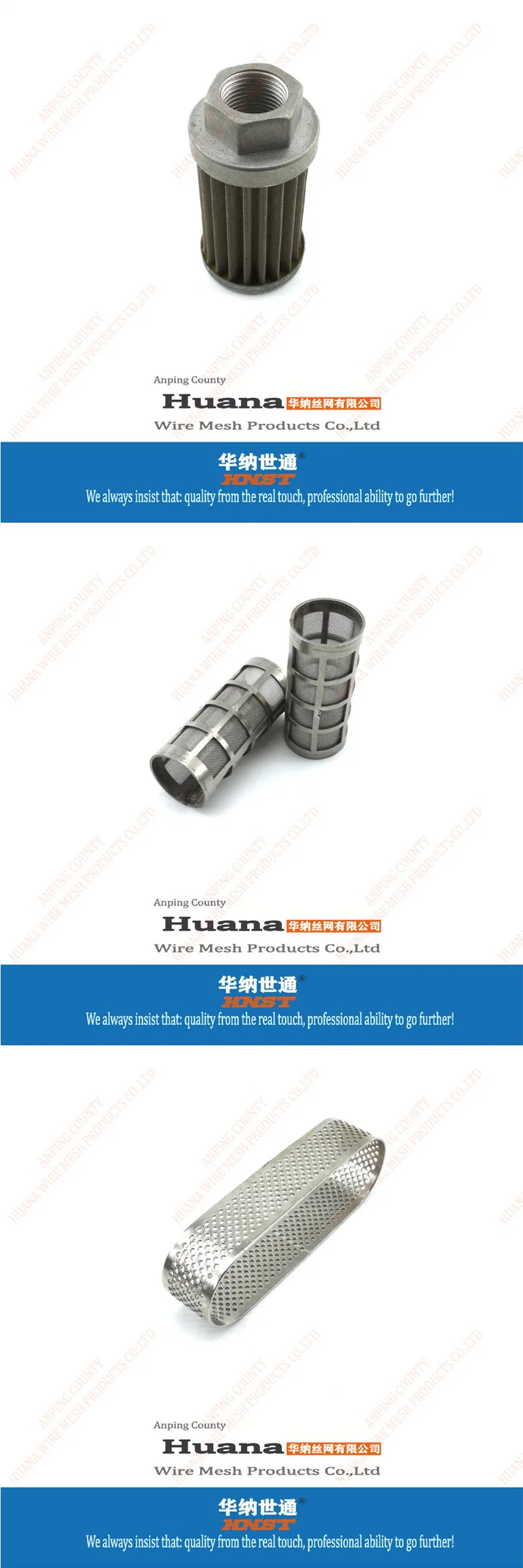 304 316 Stainless Steel 10 20 50 100 200 Micron Wire Mesh Filter Tube