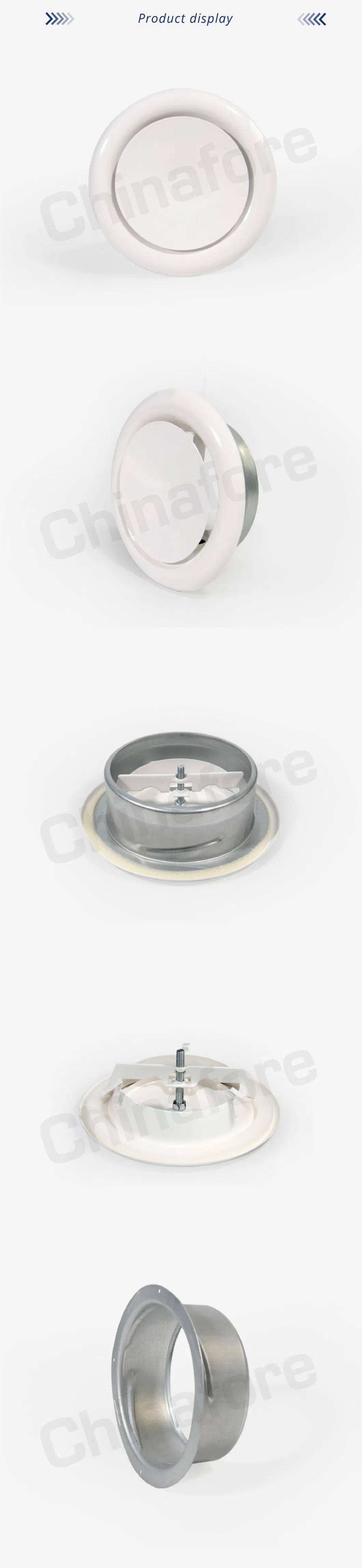 Air Conditioning Round Air Metal Disc Valve, Metal Pan Round Diffuser Sav